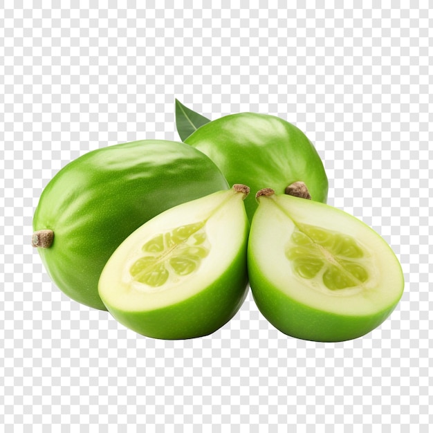 Free PSD feijoa fruits isolated on transparent background