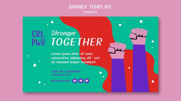 Feminism banner template