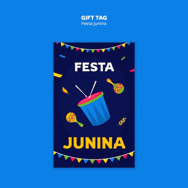 Free PSD festa junina celebration template