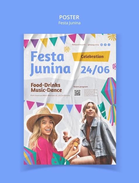 Festa junina template design