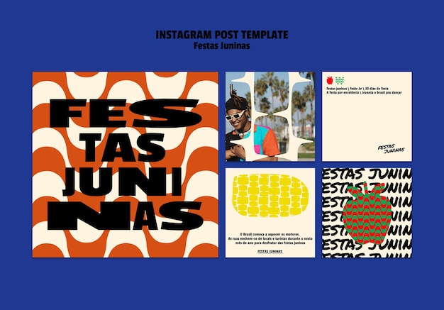 Festas juninas celebration  instagram posts