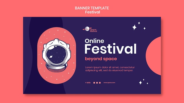 Free PSD festival banner template