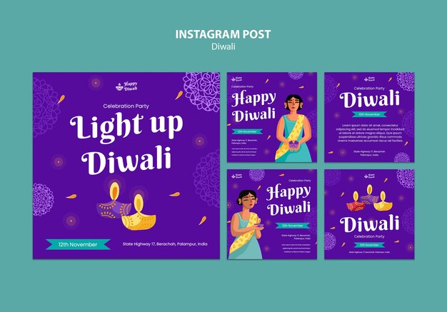 Festival of lights celebration instagram posts