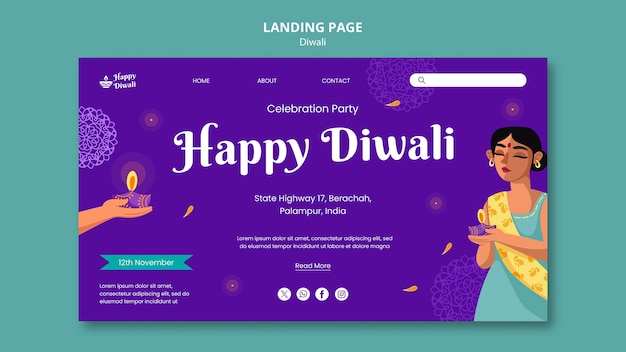 Festival of lights celebration landing page