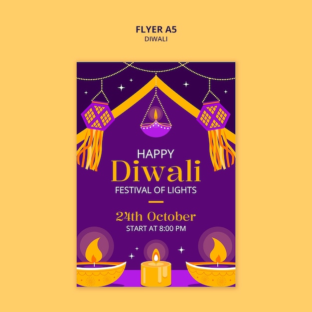 Free PSD festival of lights celebration template