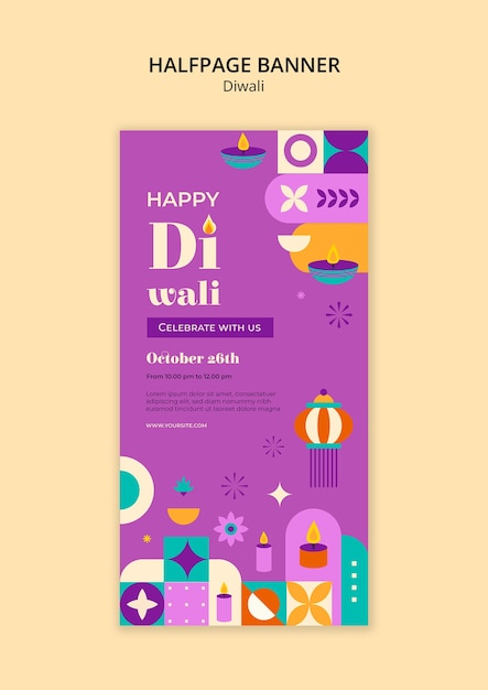 Free PSD festival of lights celebration template