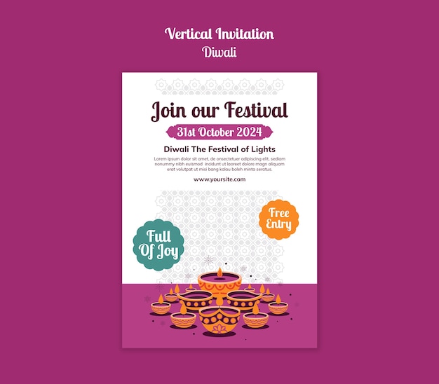 Free PSD festival of lights celebration template