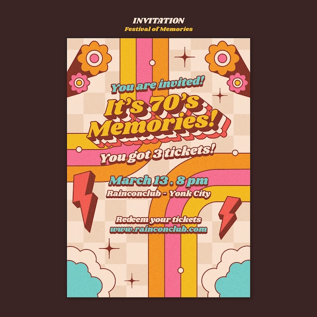 Festival of memories invitation template