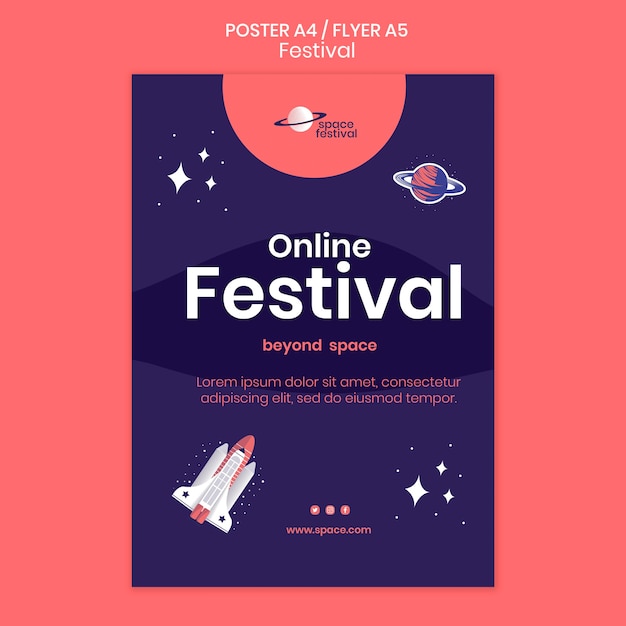 Free PSD festival poster template