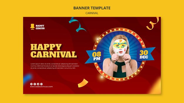 Festive carnival banner template