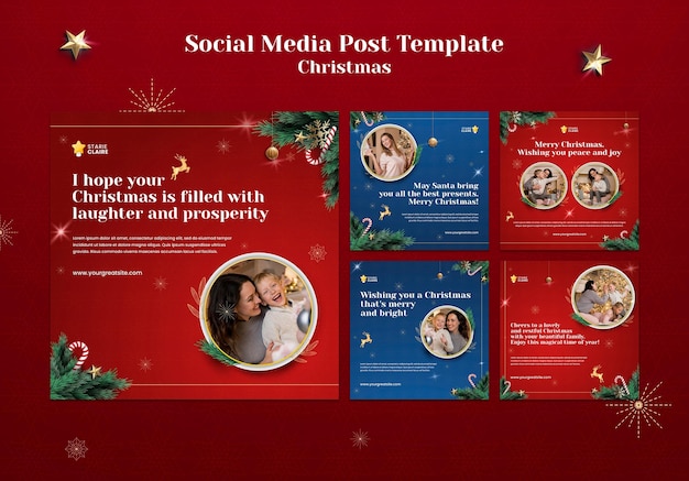 Free PSD festive christmas social media posts