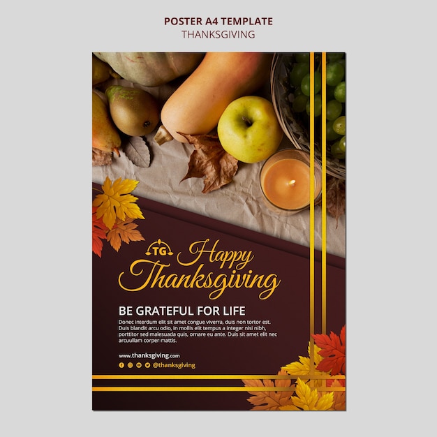 Festive thanksgiving day print template