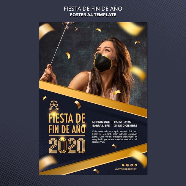 Fiesta de fin de ano celebration poster