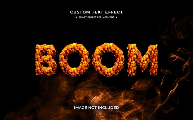 Free PSD fire 3d text effect