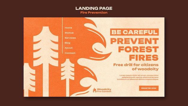 Free PSD fire prevention template design