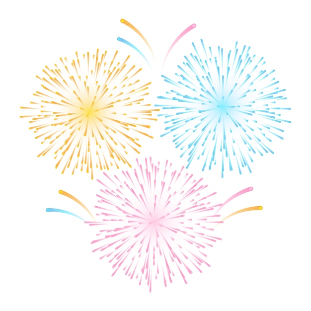 Free PSD fireworks element isolated