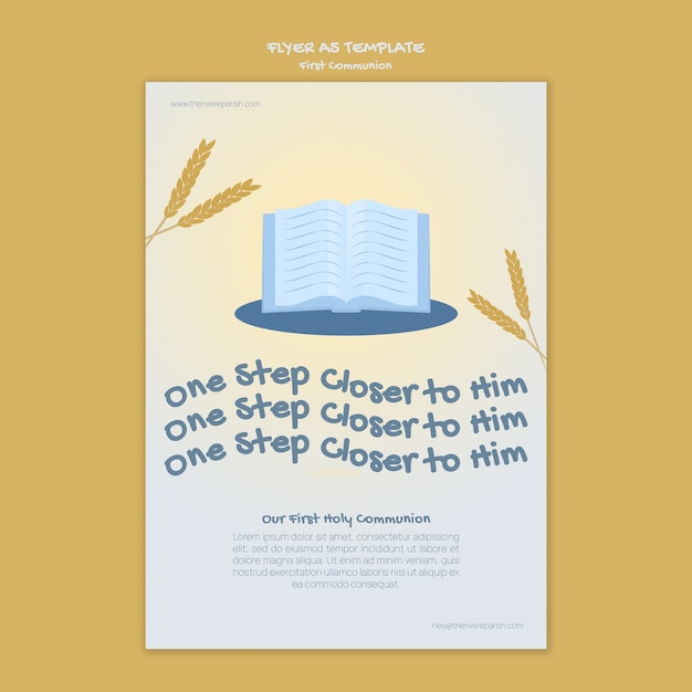 First communion flyer template