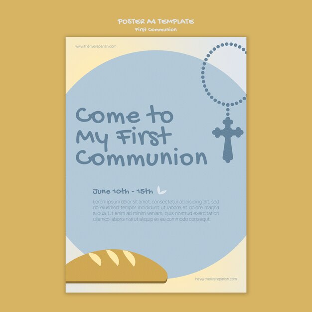 First communion poster template