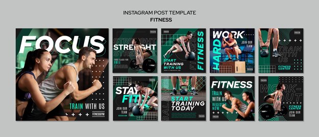 Fitness classes instagram posts collection