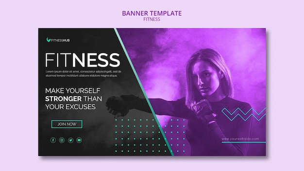 Fitness concept banner template