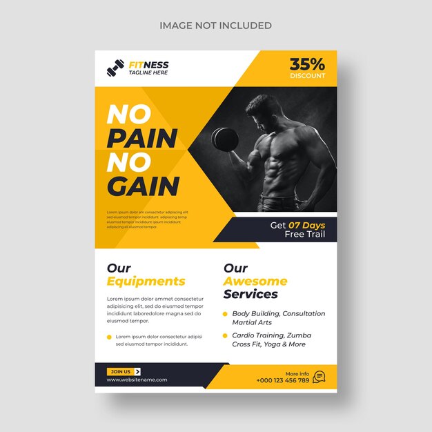 fitness flyer template