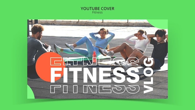 Free PSD fitness journey youtube cover