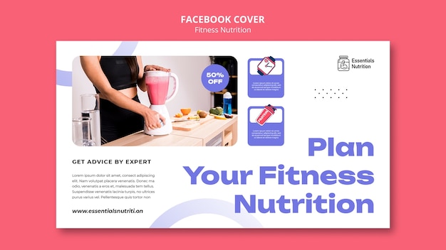 Free PSD fitness nutrition facebook cover