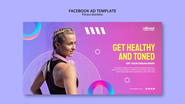 Fitness nutrition facebook template