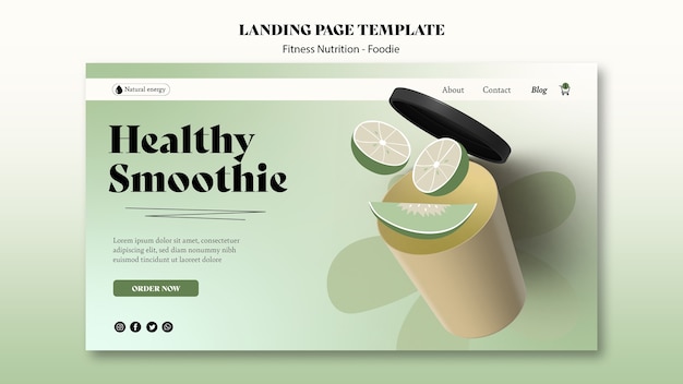 Free PSD fitness nutrition template design