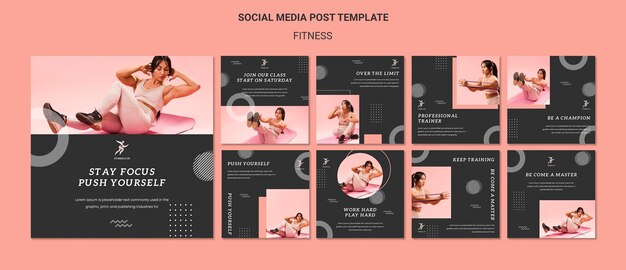 Fitness social media post template