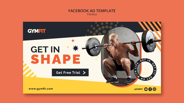 Fitness social media promo template