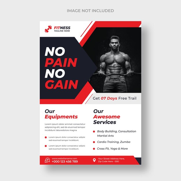 fitness workout flyer template