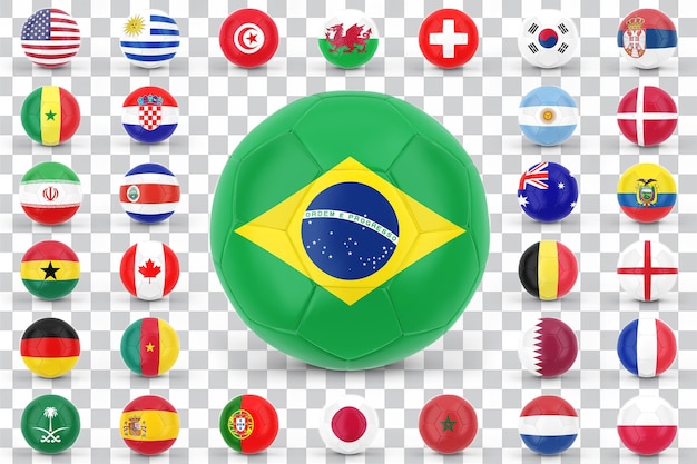 Free PSD flags football