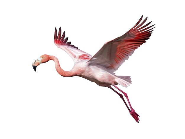 Free PSD flamingo bird isolated