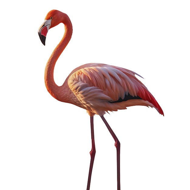 Free PSD flamingo bird isolated