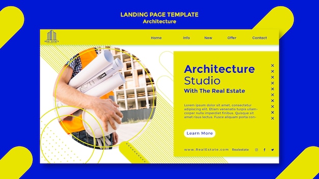 Free PSD flat design architecture template