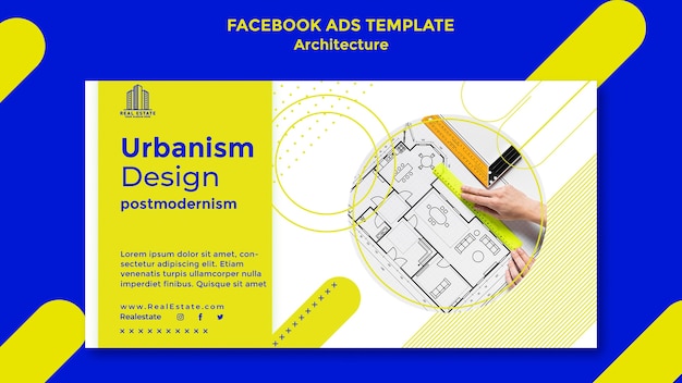 Free PSD flat design architecture template