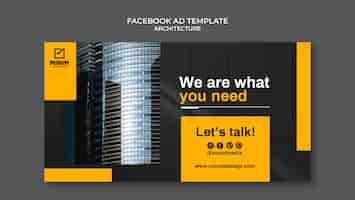 Free PSD flat design architecture template