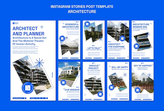 Free PSD flat design architecture  template