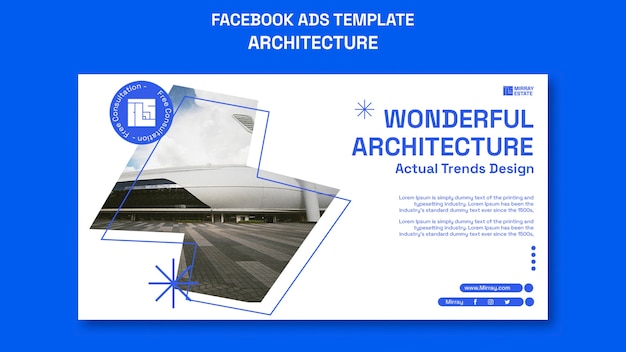 Free PSD flat design architecture  template