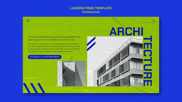 Flat design architecture template