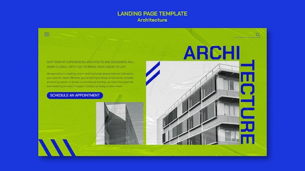 Flat design architecture template