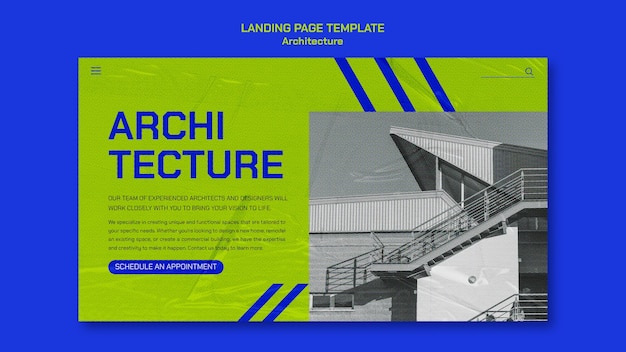 Free PSD flat design architecture template