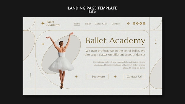 Flat design ballet design template