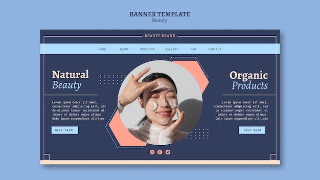 Flat design beauty template