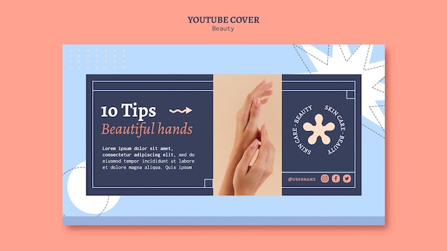 Flat design beauty template