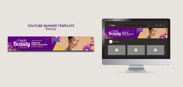 Flat design beauty template