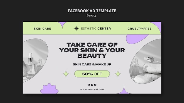 Free PSD flat design beauty template