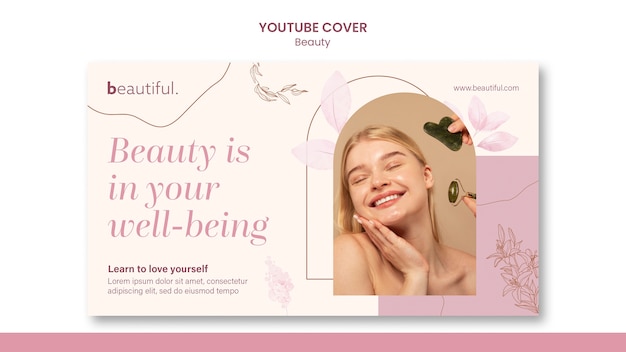 Free PSD flat design beauty template