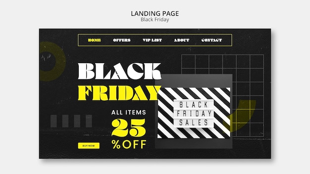 Free PSD flat design black friday template